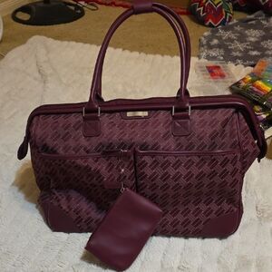 Vintage Nine West Huge Stylish Travel Burgundy Handbag